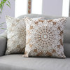 Novica Embroidered Cushion Covers Floral Greetings (Pair)