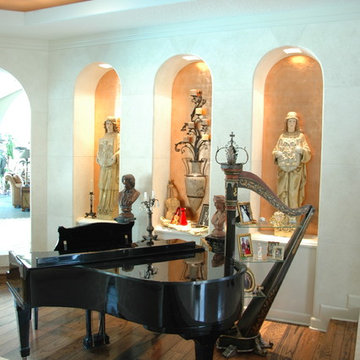English Baroque Dining Room adjoining Living Room