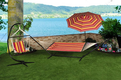 Beach style patio photo in New York