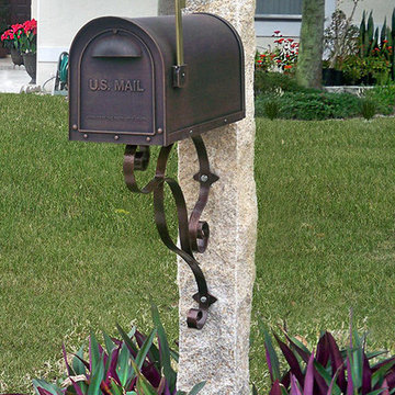 Granite Mailbox Post in Honey Wheat Color