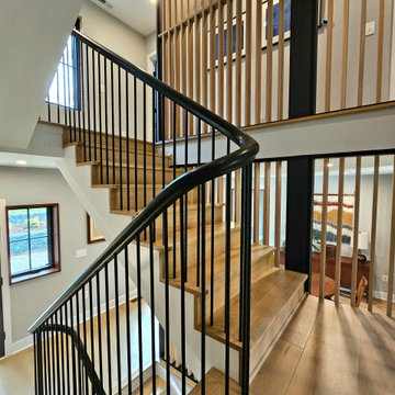 Project #115 | Staircase with Continuous Rail System Without Newels