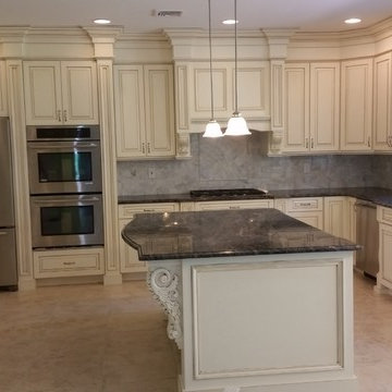 Painted Glazed Kitchen Cabinets, Paramus NJ