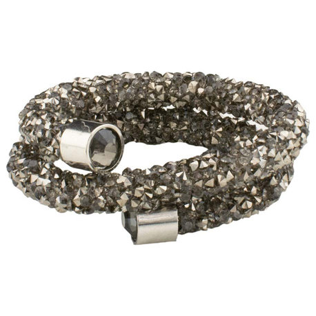 Sparkles Home Rhinestone Swirl Napkin Ring Set of 4 - Charcoal