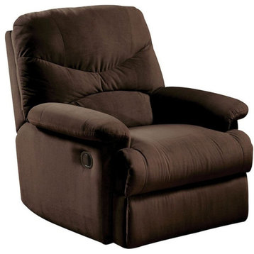 34.65" X 35.04" X 39.76" Chocolate Upholstered Motion Recliner