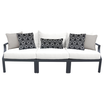 Lexington 3 Piece Outdoor Aluminum Patio Furniture Set 03c White