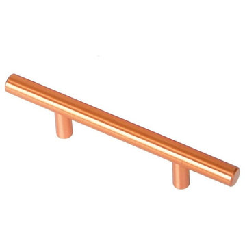 Satin Copper Cabinet Hardware Bar Handle Pull, 96mm Hole Centers, 6-3/4" Length