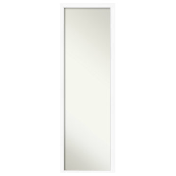 Cabinet White Non-Beveled Full Length On the Door Mirror - 19.5 x 53.5 in.