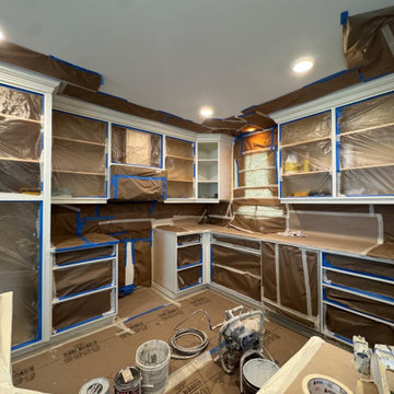 Custom Kitchen Cabinet Refinishing Project