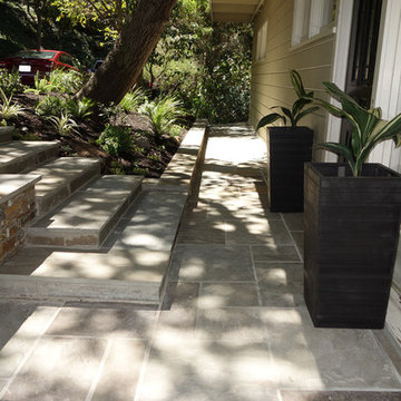 Sausalito Entrance Remodel With Full Range Bluestone Stairs and Pathway