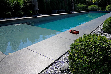 Idées déco pour une piscine contemporaine.