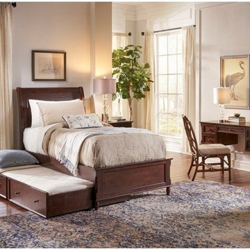 Avignon Twin Panel Bed with Trundle Bed