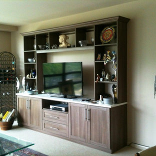 Trendy home theater photo in Baltimore