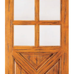 Single Door, Exterior, Knotty Alder 6-Lite 4-Panel, Southwest Home - Front Doors