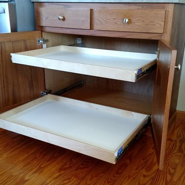 B4 & After Pull Out Shelves Install Kitchen & Pantry Cabinets