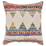 LR Home - White Diamon Chevron Throw Pillow - Designed to thrill, our pillow collection will add intricate mastery and eye pleasing designs to any room. This bohemian style pillow is ready for you to take it home and get creative with it. Adding this to your collection will add color and unique textures that are ready to cozy up or just show off. Handcrafted with the customer in mind, there is no compromise of comfort and style with the pillow line we create.