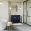 The Wimberley Bathroom Vanity, Navy Blue, 36", Single Sink, Freestanding