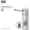 VIGO Noma Single Hole Single Handle Bathroom Sink Faucet, Chrome, Without Extras