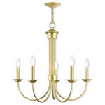 Livex Lighting - Livex Lighting Estate Light Chandelier, Polished Brass - This elegant yet classical chandelier is impeccably designed and crafted. Perfectly suitable above a dining room or a kitchen table with traditional or transitional interiors.