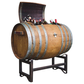 Napa Wine Barrel Ice Chest With Stand