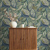 Paisley All Over Tropical Wallpaper, Blue, Double Roll