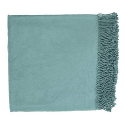 Tian Tian Collection Teal Throw by Surya - Throws