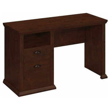 Scranton & Co Traditional Engineered Wood Single Pedestal Desk in Antique Cherry