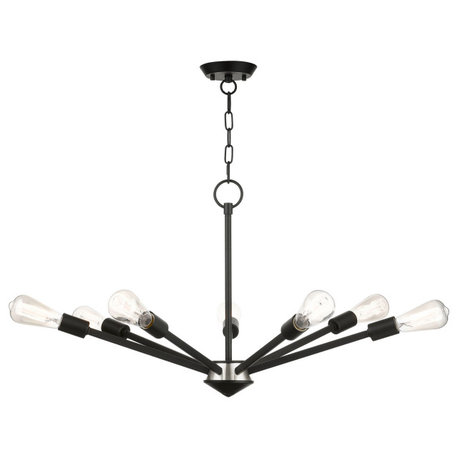 Livex Lighting Prague 7 Light Black Pendant