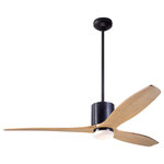 The Modern Fan Co. - LeatherLuxe Fan, Bronze/Black, 54" Maple Blade With LED, Wall/Remote Control - From The Modern Fan Co., the original and premier source for contemporary ceiling fan design: the LeatherLuxe DC Ceiling Fan in Dark Bronze and Black Leather with Maple Blades, 17W LED Light and choice of control option.