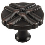 Cosmas - Cosmas 7062ORB Oil Rubbed Bronze Braided Cabinet Round Knob, 1-1/4" Diameter - High Quality Oil Rubbed Bronze Finish