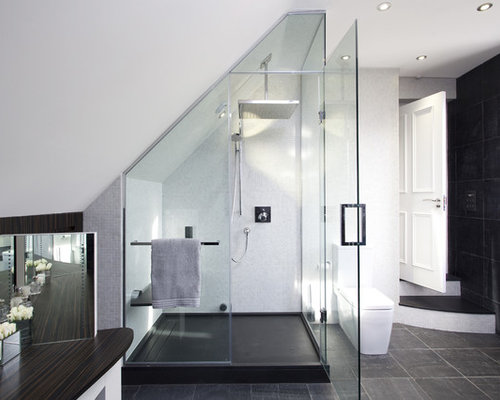 Slanted Ceiling Shower | Houzz