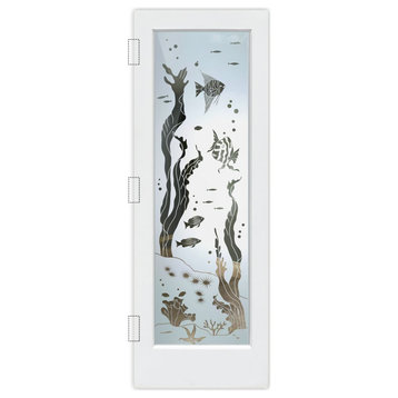 Interior Prehung Door or Interior Slab Door - Aquarium Fish - Primed - 24" x...