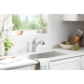 Kohler K-30612 Jolt 1.5 GPM 1 Hole Pull Out Kitchen Faucet - Vibrant Stainless
