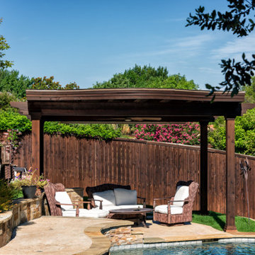 Custom Multi-Level AZEK® Deck with Stone Pool Deck & Sun Deck