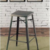 Furniture of America Roth 30-Inch Metal Bar Stool in Gray Gunmetal (Set of 2)