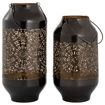 Culler Lantern Set of 2 Gloss Black