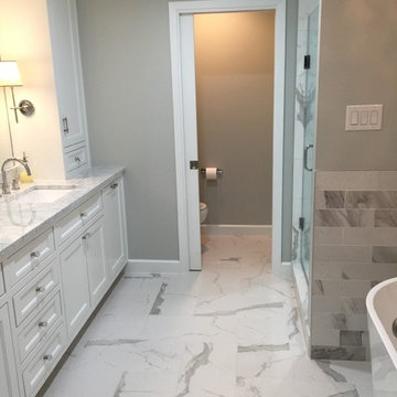 Bathrooms - Tile & Carrara Marble