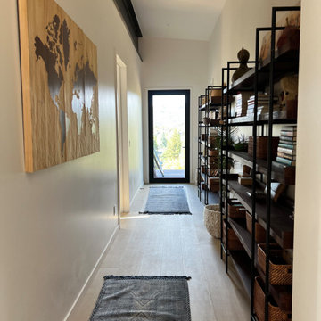 See-through hallway to exhibit travel souvenirs