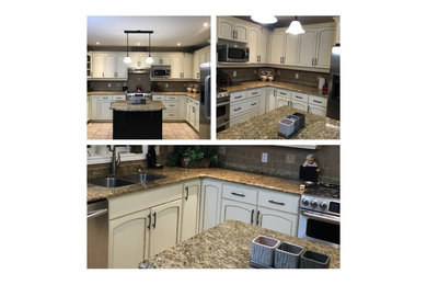 Example of a transitional kitchen design in Other