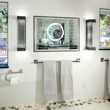 Nevada City Freedom Bath- Decorative Sconces & Mirror Tiles