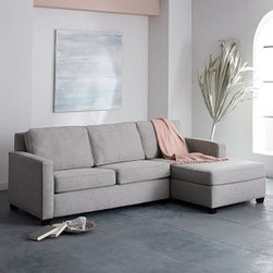 West Elm - Henry Set 14 :Right Arm Chaise, Left Arm Loveseat, Heathered Tweed, Cement - Sofas And Sectionals