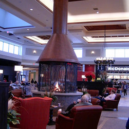 Large Free Standing Fireplace in Mall - Products