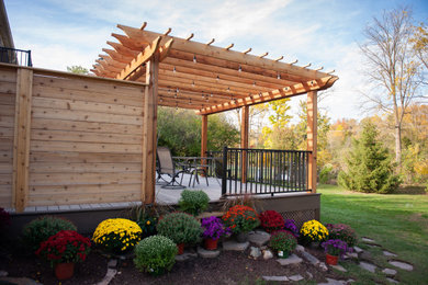 Azek Deck with Cedar Pergola & Fence
