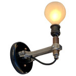 Railroadware - Gearhead Sconce Light, Edison Round Bulb - Automotive decor made from motor parts. The perfect kitchen, man cave, restaurant or garage addition. This heavy duty piece by Railroadware adds an industrial rustic look with motor city roots. (wall mounted facing up or down)