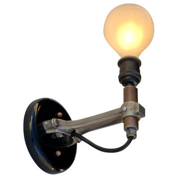 Gearhead Sconce Light, Edison Round Bulb