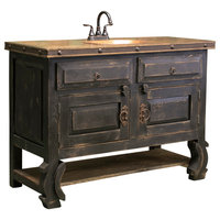 Pioneer Rustic Bathroom Vanity, 48"x22"x36" - Farmhouse - Bathroom ...