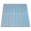 Frosted Sky Blue Glass Subway Tile