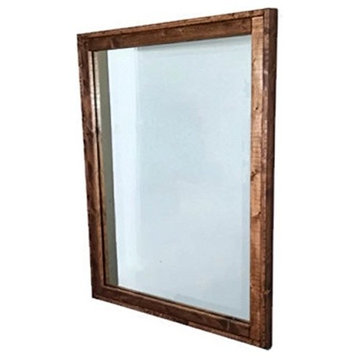 Provincial Sydney Style Vanity Mirror, Vertically Mounted, 24"x30"