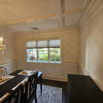 Dining room wallpaper installation in Detroit, MI