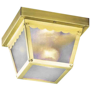 Volume Lighting V7231 1 Light Flush Mount Outdoor Ceiling Fixture - Polished