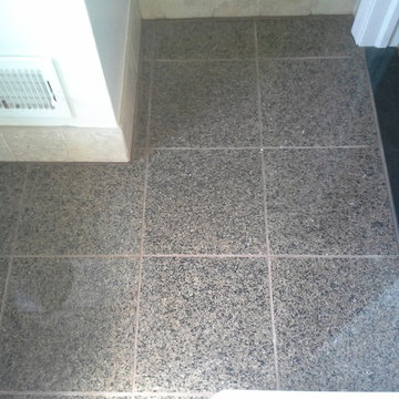 Master and main bathroom with imported Italian porcelin and granite tiles.